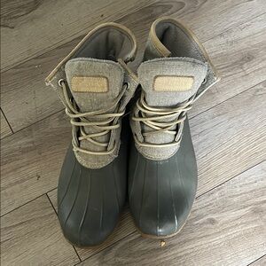 Sperry Charcoal and Tan Duck Boots